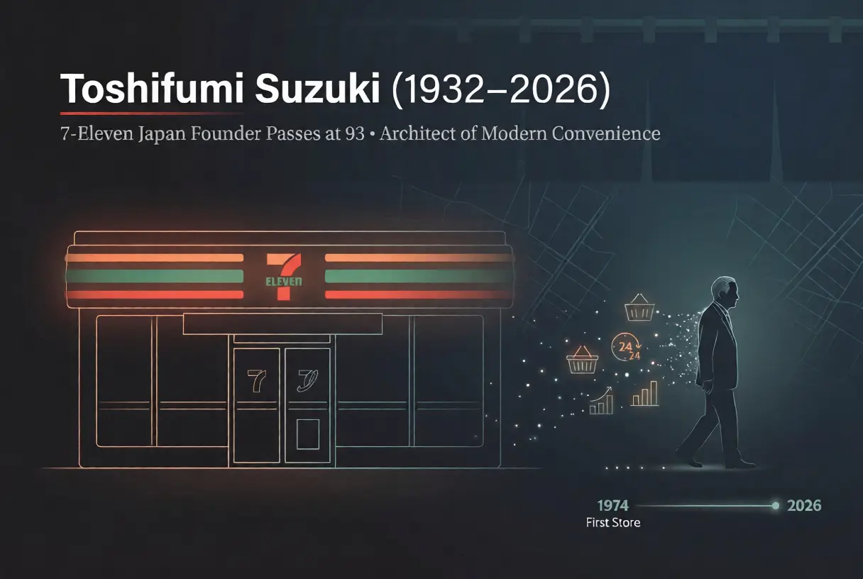 7-Eleven Japan Founder Toshifumi Suzuki Dies at 93 | The Man Who Revolutionised Retail