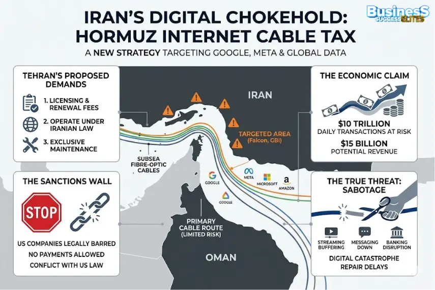 Iran Targets Google, Meta with Hormuz Internet Cable Tax, Oil Chokehold Was Just the Beginning