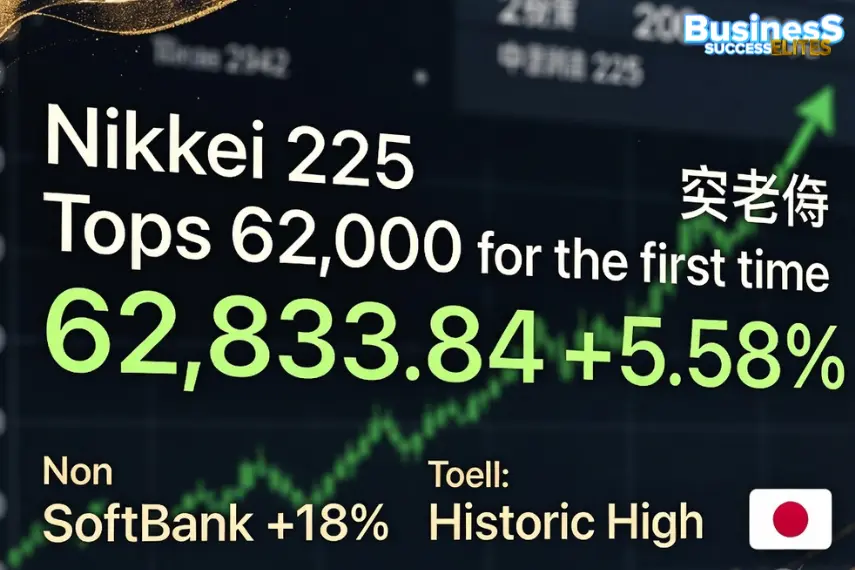 Nikkei 225 Tops 62,000 — Japan Hits Historic Market High
