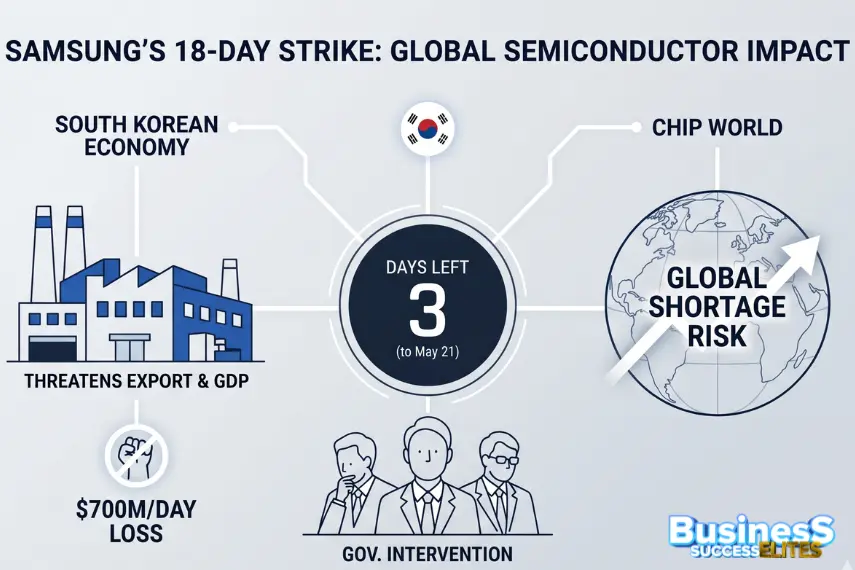 Samsung Electronics Faces 18-Day Labour Strike, and the Whole Chip World Is Watching